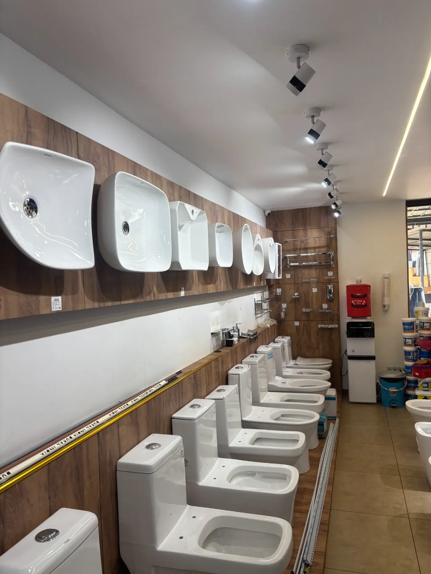 Tile showroom display at CEEYEM Traders